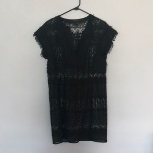 BCBG black lace swim coverup